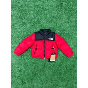 Kids The North Face 1996 Nuptse 700 Puffer Jacket Red Black Size 3